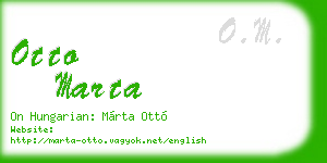 otto marta business card